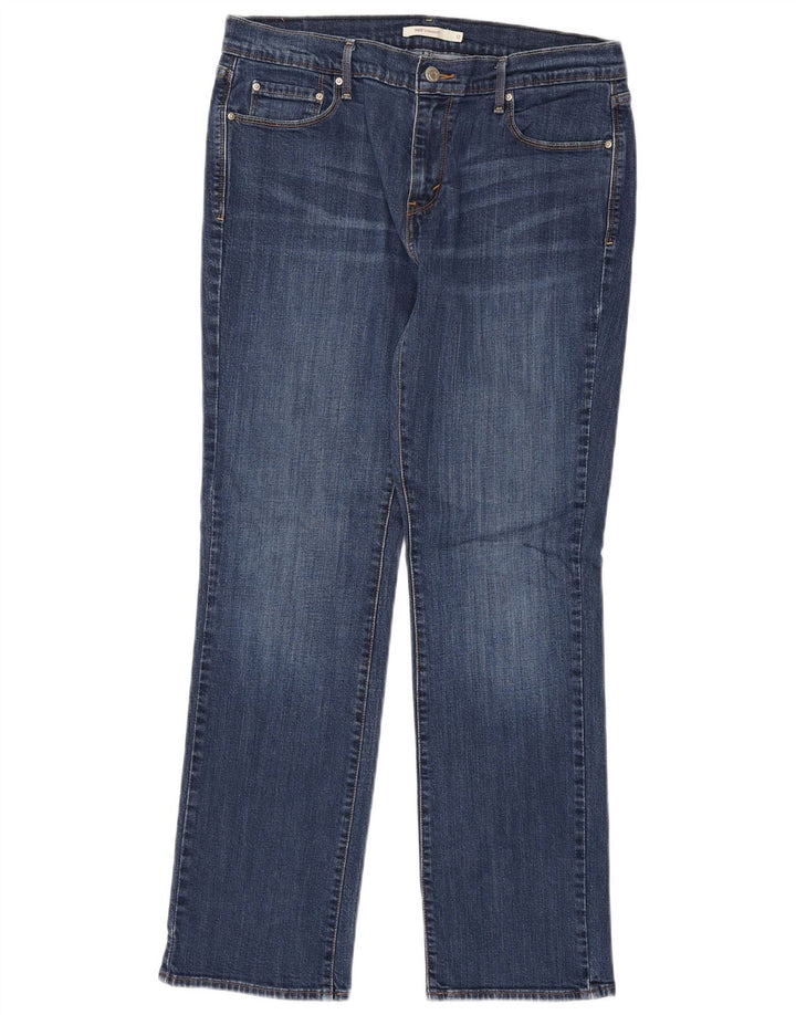 Levi's Damen 505 Straight Jeans W31 L32 Blaue Baumwolle