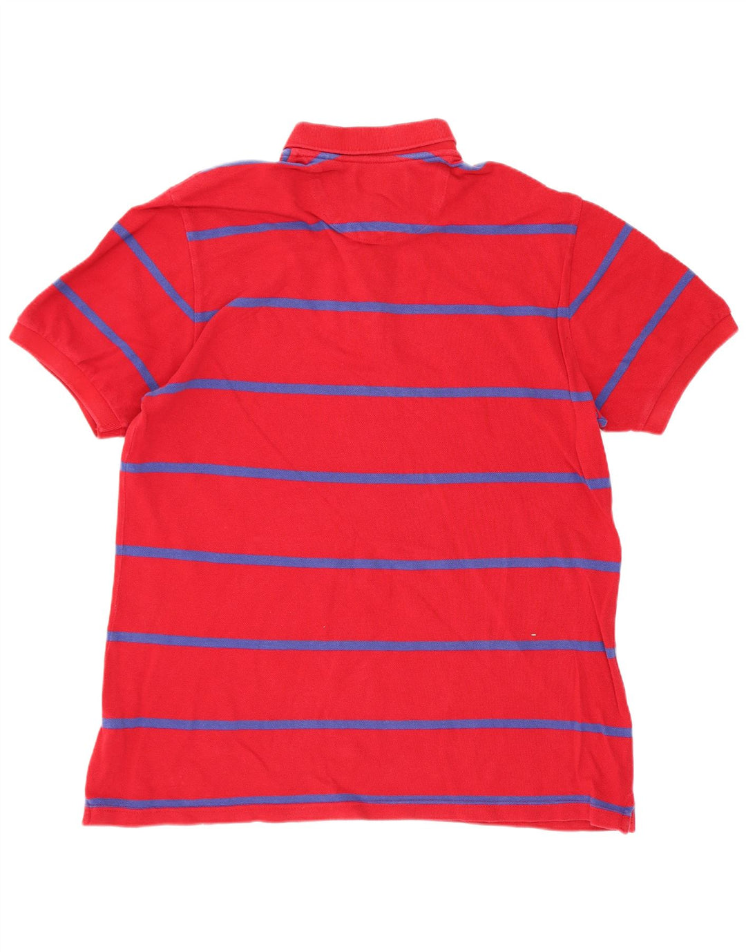 Chaps Herren-Poloshirt aus mittelroter, gestreifter Baumwolle