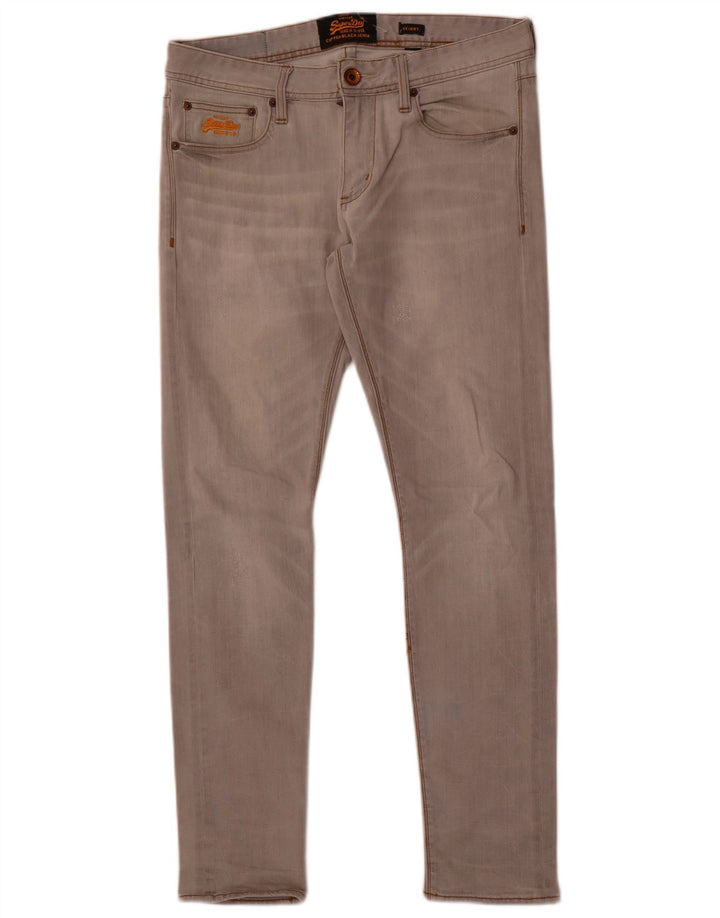 Superdry Damen Slim Jeans W32 L30 Graue Baumwolle