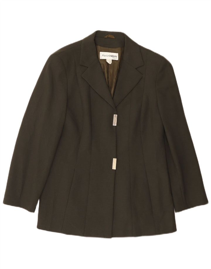 Pierre Cardin Damen Blazer Jacke IT 44 Mittelgrüne Wolle