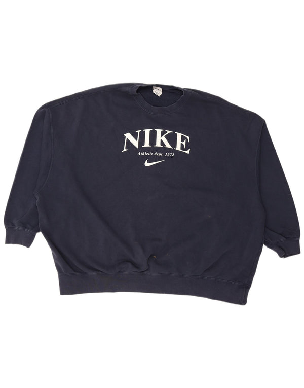 NIKE Damen-Sweatshirt in Übergröße mit Grafik, Gr. 16, Marineblau