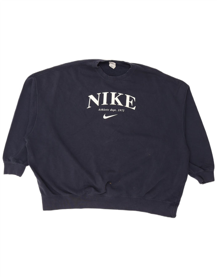 NIKE Damen-Sweatshirt in Übergröße mit Grafik, Gr. 16, Marineblau