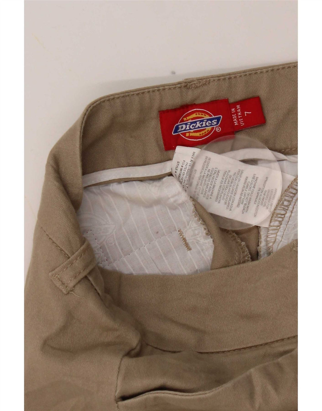 Dickies Damen Bootcut Freizeithose US 7 Medium W30 L31 Beige Baumwolle