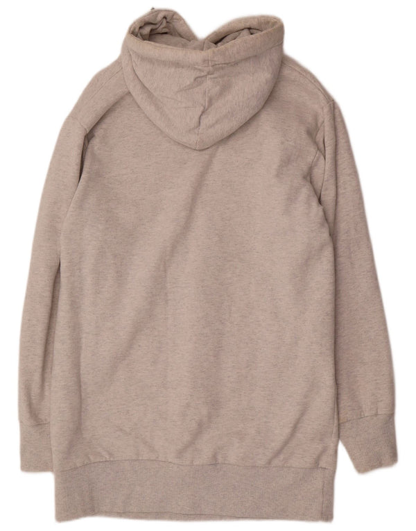 Superdry Damen Loose Fit Graphic Hoodie Kleid UK 16 Large Grau Baumwolle