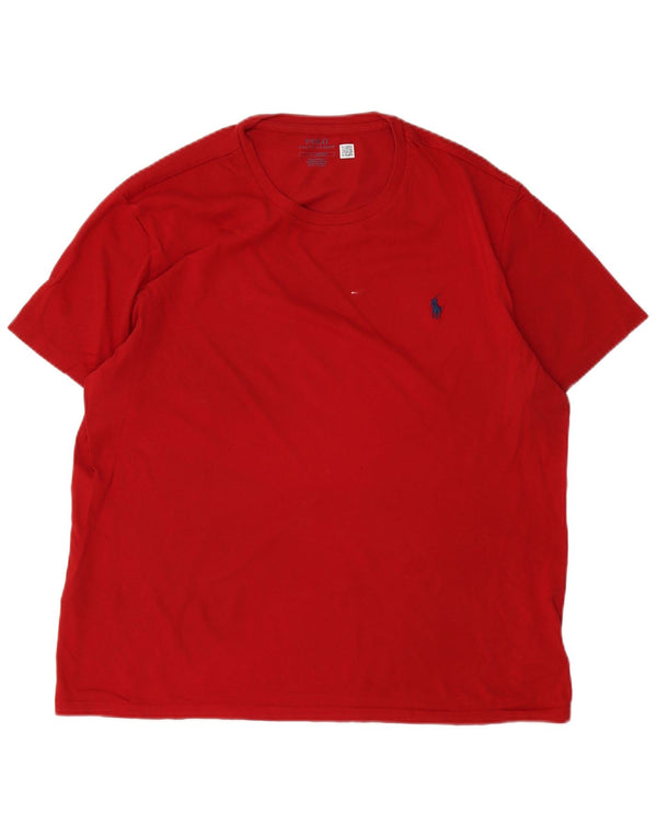 Polo Ralph Lauren Herren T-Shirt Top Große rote Baumwolle