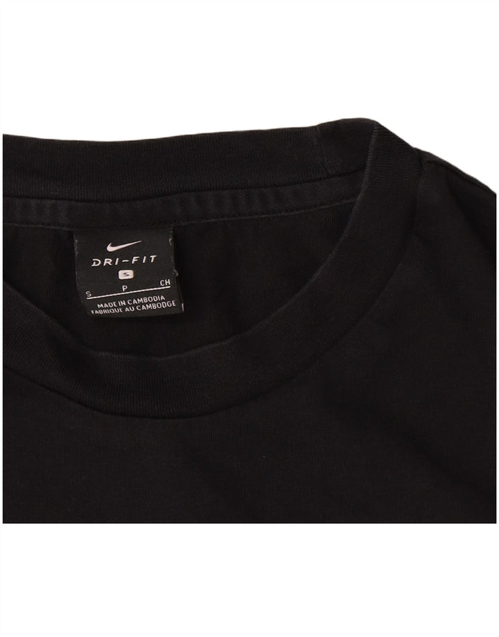 Nike Herren Dri Fit Graphic T-Shirt Top Small Schwarz Baumwolle