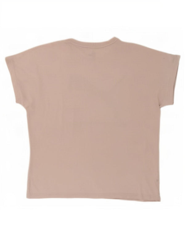 Puma Damen Übergroßes Grafik-T-Shirt-Oberteil UK 10 Small Beige