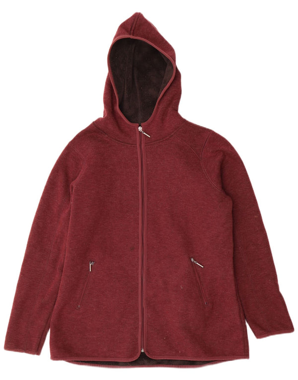 Marks & Spencer Damen-Kapuzenpullover mit Reißverschluss, UK 16, Größe L, Burgunderrot, Polyester