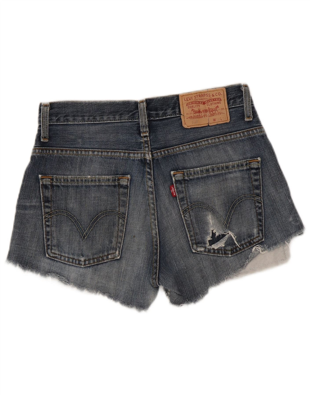 Levi's Damen 507 Jeansshorts W29 mittelblaue Baumwolle
