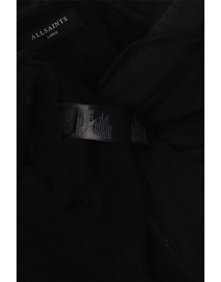 All Saints Herren-Kapuzenpullover, groß, aus schwarzer Baumwolle