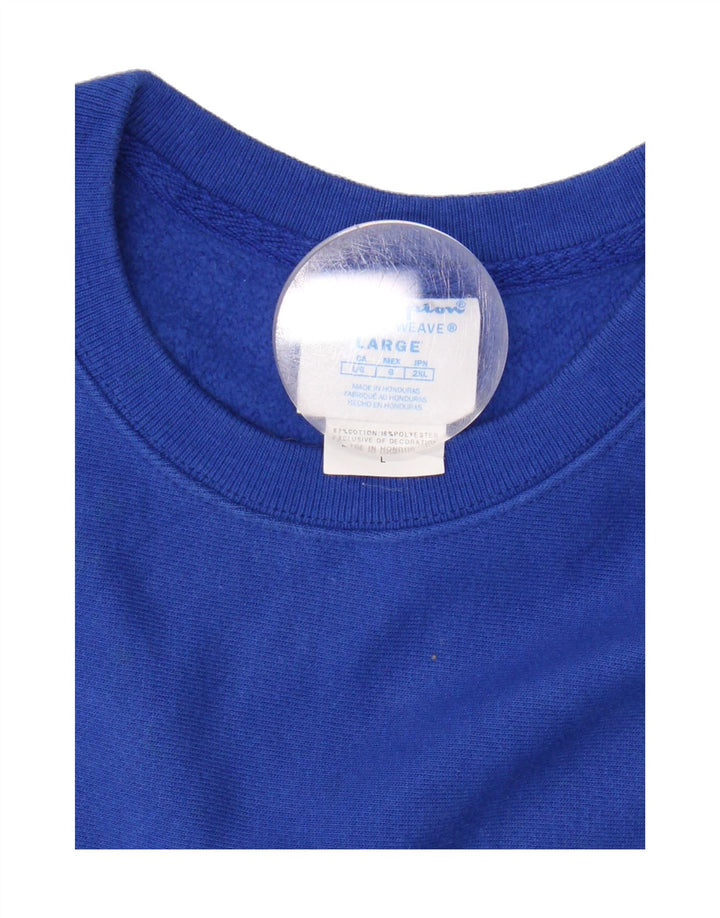 CHAMPION Womens Sweatshirt Jumper UK 16 Large Blue Vintage Champion and Second-Hand Champion from Messina Hembry 