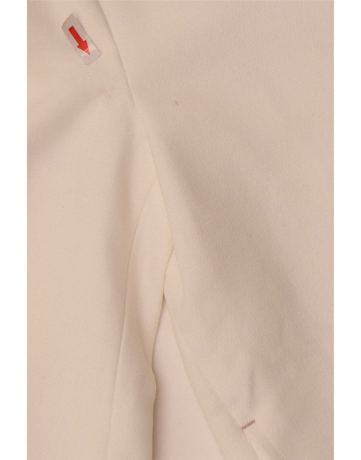 Zara Mädchen-Blazer mit 2 Knöpfen, 9–10 Jahre, weiße Baumwolle