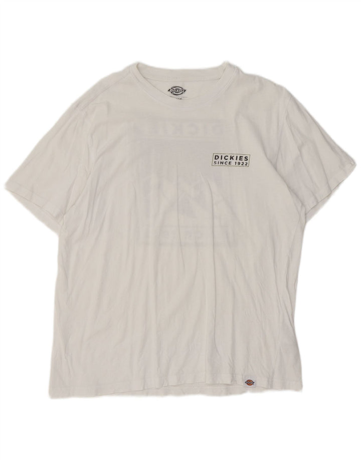 Dickies Herren-T-Shirt mit Grafik, Größe L, aus weißer Baumwolle