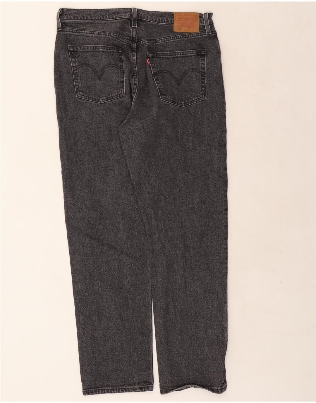 LEVI'S Damen 501 Straight Jeans W32 L30 Graue Baumwolle