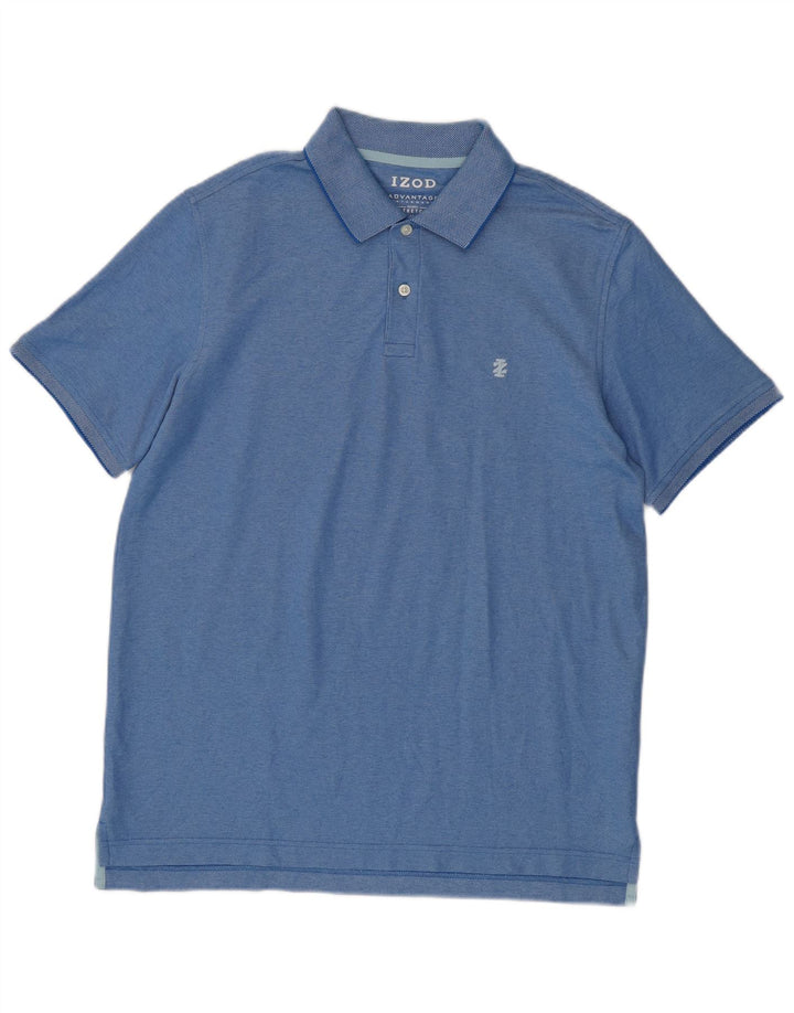 IZOD Herren-Poloshirt aus mittelblauer Baumwolle