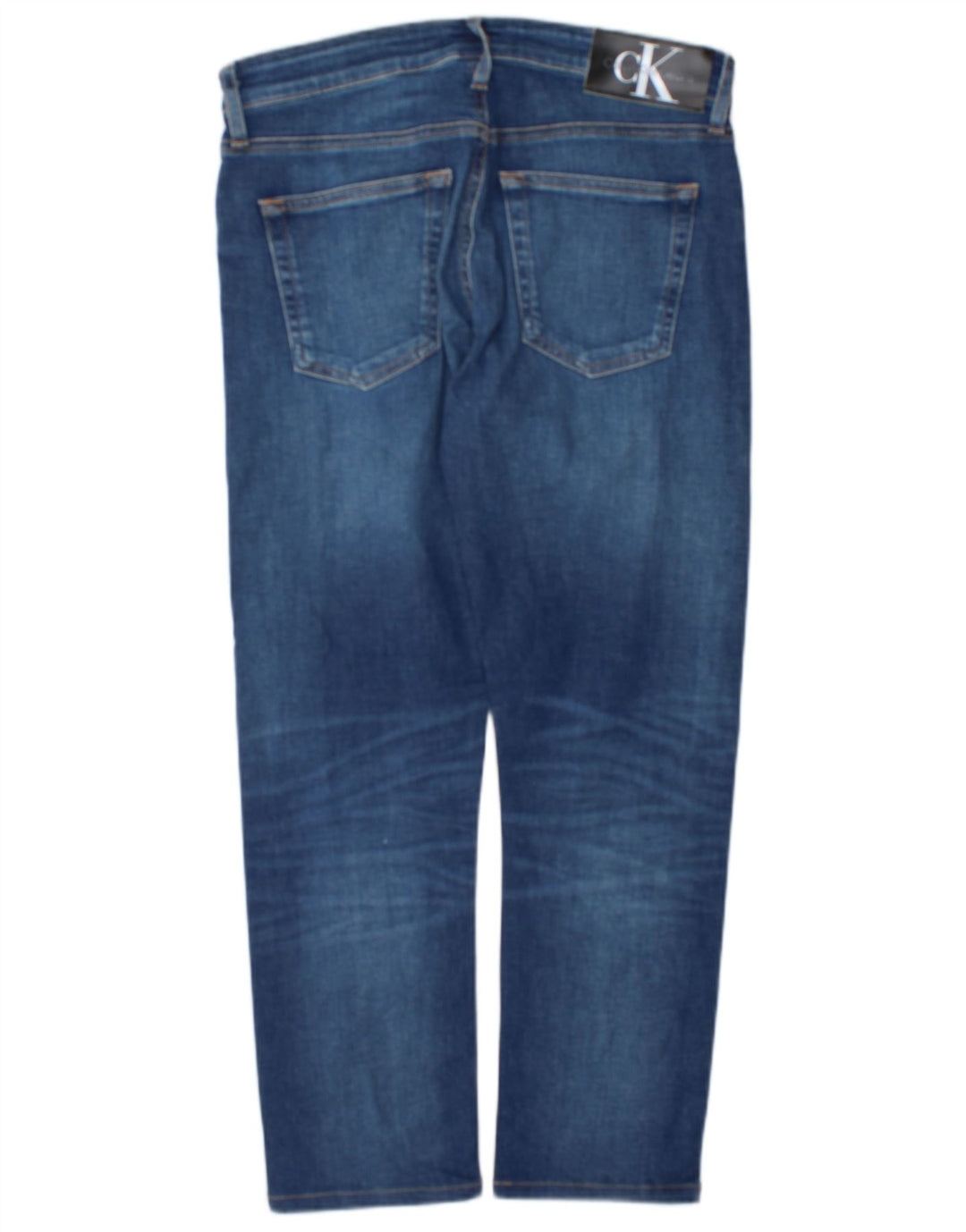 Calvin Klein Herren Straight Jeans W31 L27 Blaue Baumwolle