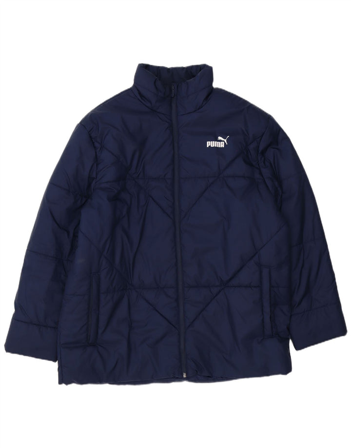 Puma Herren Wattierte Jacke UK 44 2XL Marineblau Polyester