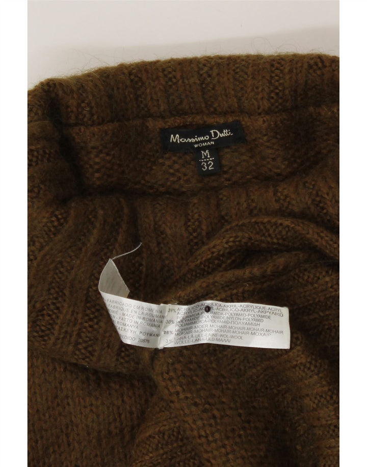 Massimo Dutti Rollkragenpullover für Damen, UK 12, Medium Khaki, Acryl