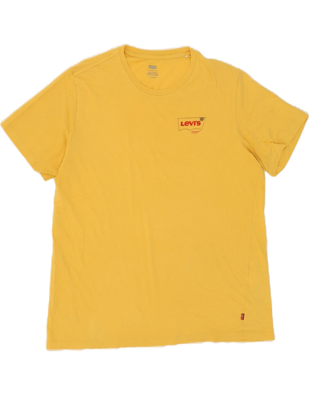 LEVI'S Mens T-Shirt Top XL Yellow Cotton Vintage Levi's and Second-Hand Levi's from Messina Hembry 