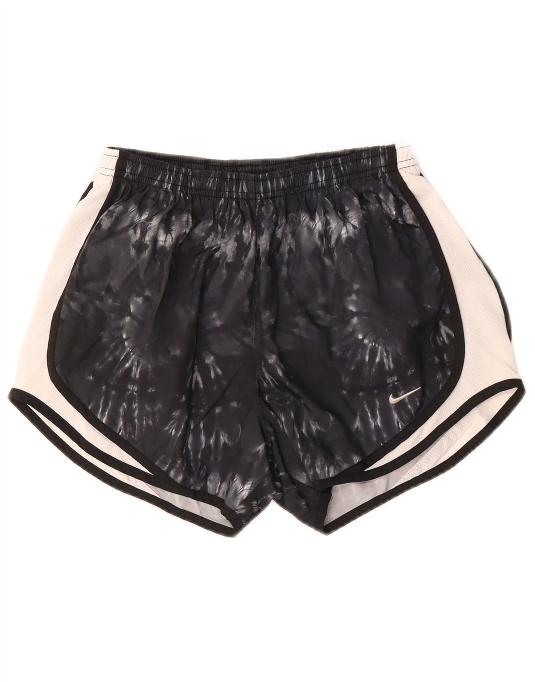 Nike Damen Dri Fit Sport Shorts UK 8 Small Black Tie Dye Polyester