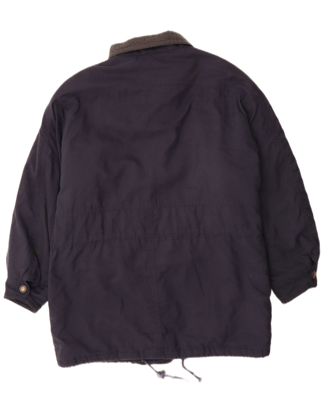 Vintage Herren-Windbreaker-Mantel UK 38 Medium Navy Blue Colourblock Polyester