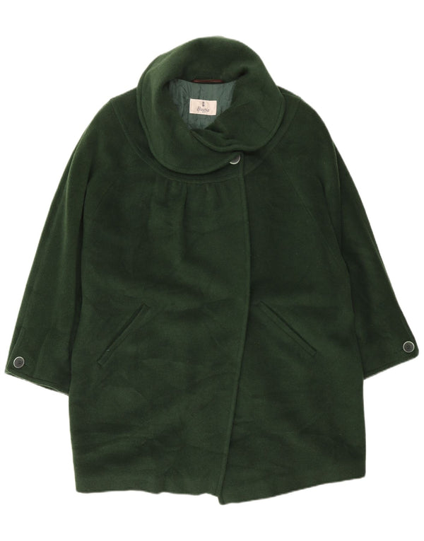 Vintage Damen Übergroßer Mantel UK 18 XL Grüne Wolle