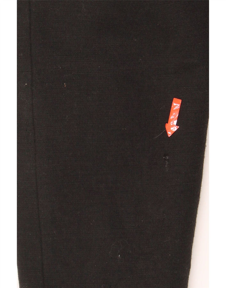 VINTAGE Womens Double Breasted Coat IT 44 Medium Black Colourblock Acrylic Vintage Vintage and Second-Hand Vintage from Messina Hembry 