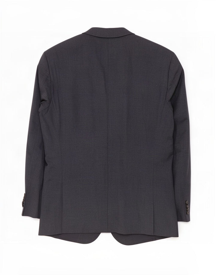 Hugo Boss Herren-Blazer mit 2 Knöpfen, EU 48, mittelmarineblaue Wolle