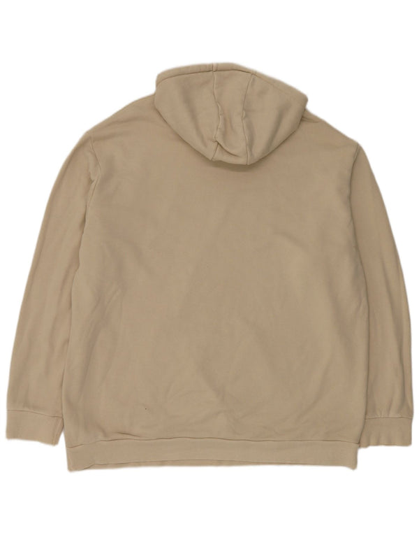 REEBOK Damen Longline Oversized Hoodie Pullover UK 20/22 XL Beige Baumwolle