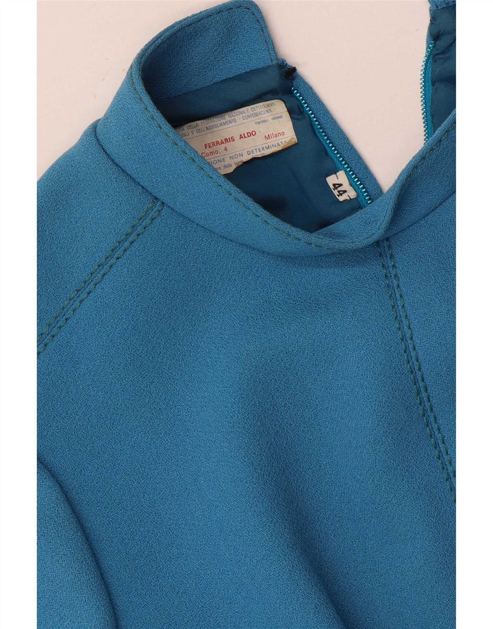 Vintage Damen Etuikleid IT 44 Mittelblau