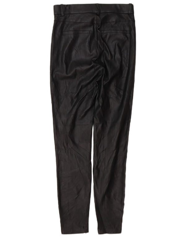 Zara Damen Trafaluc Skinny Kunstlederhose Small W26 L27 Schwarz