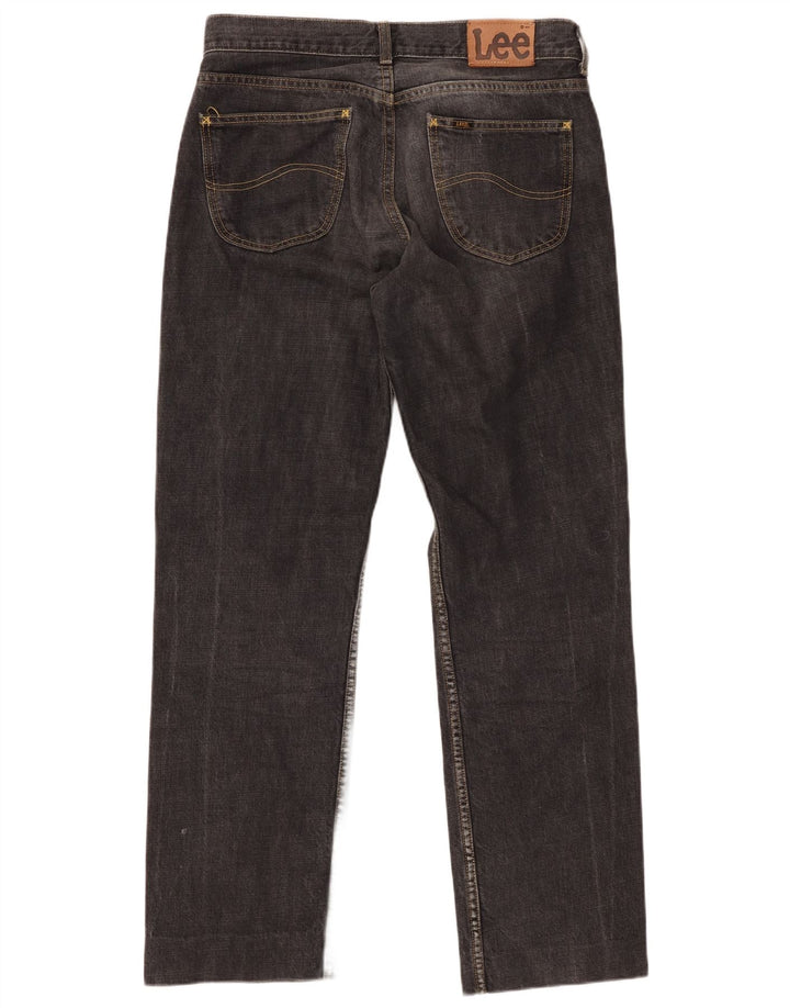 LEE Herren Seattle Straight Jeans W34 L30 Schwarze Baumwolle