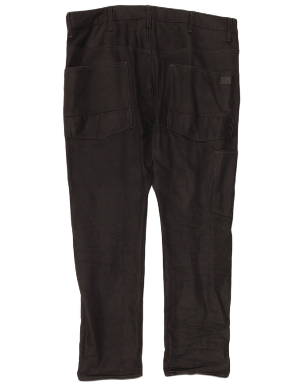 G-Star Herren Cargo Tapered Jeans W36 L28 Schwarze Baumwolle