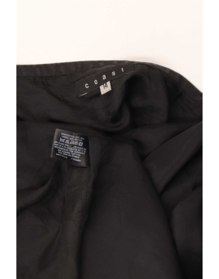 Coast Damen-Blasenrock UK 14 Large W32 Graue Seide