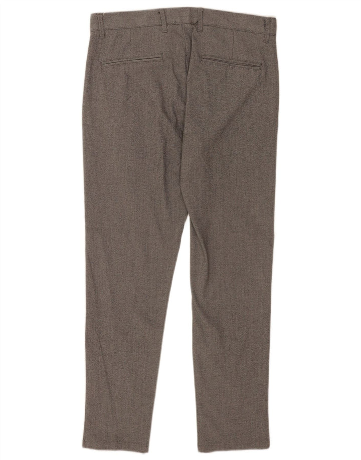 Zara Slim Chino-Hose für Herren, EU 38, Größe S, W30, L27, Grau, Polyester