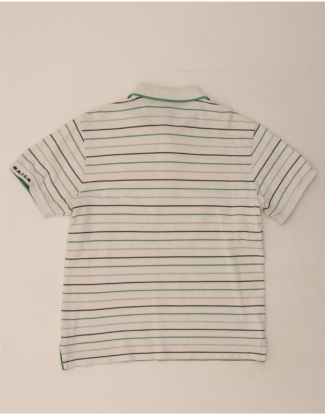 NORTH SAILS Mens Polo Shirt XL White Striped Cotton Vintage North Sails and Second-Hand North Sails from Messina Hembry 
