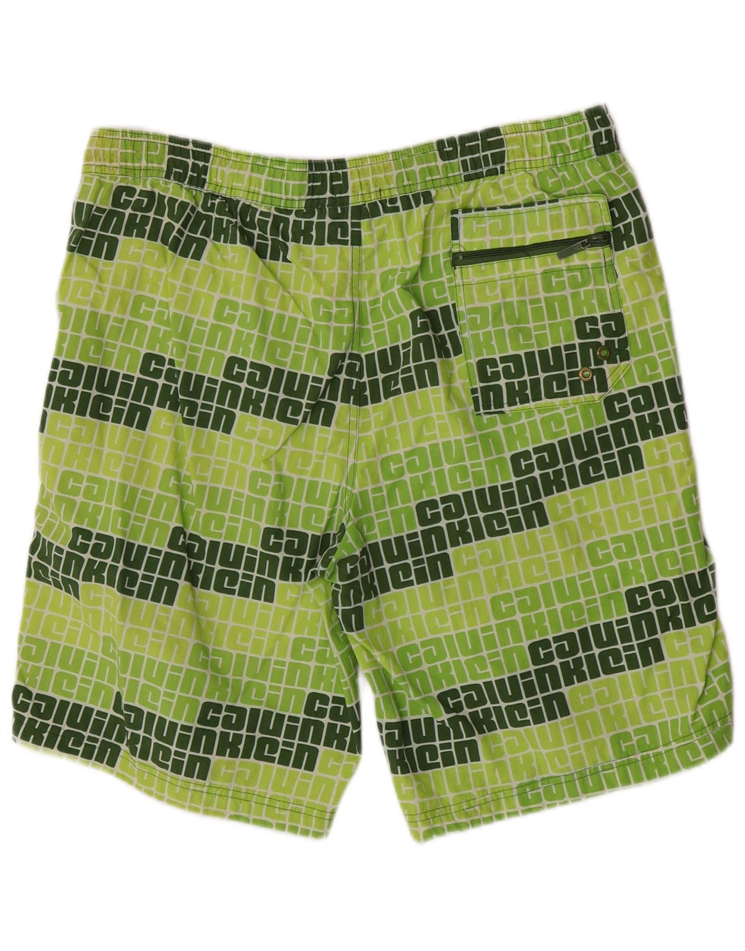 Calvin Klein Herren Badeshorts mit Grafik, groß, grünes Nylon
