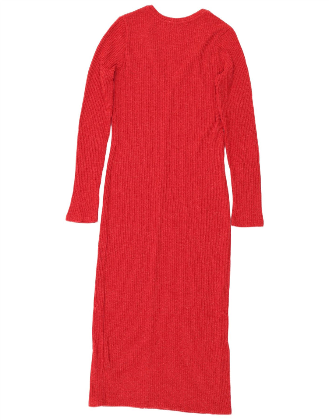 Zara Damen Langarm-Pulloverkleid UK 10 Small Rot Polyester