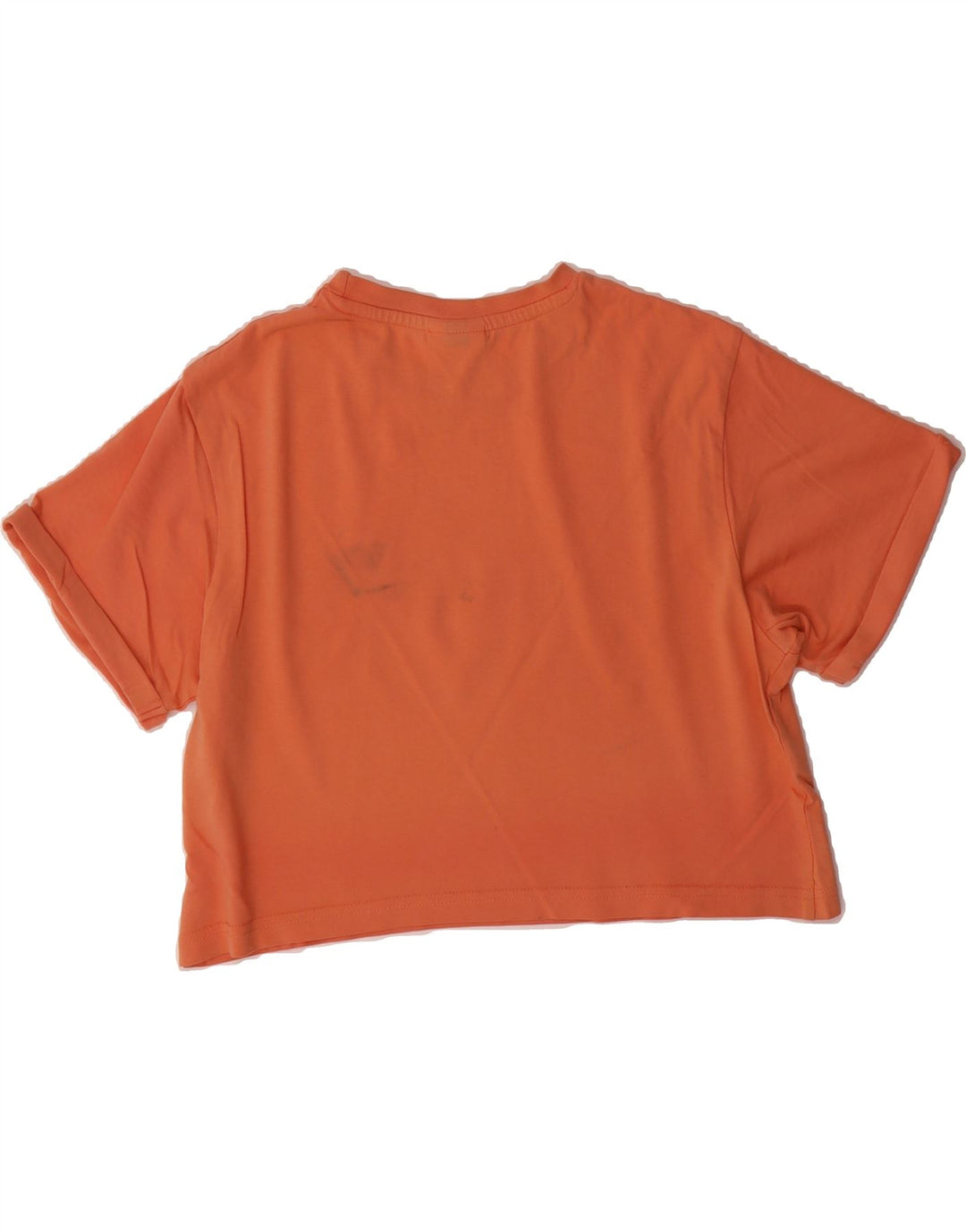 ELLESSE Womens Crop Graphic T-Shirt Top UK 12 Medium Orange Vintage Ellesse and Second-Hand Ellesse from Messina Hembry 