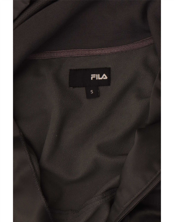 Fila Herren-Trainingsanzug mit grafischer Kapuze, Jacke, Größe S, Grau