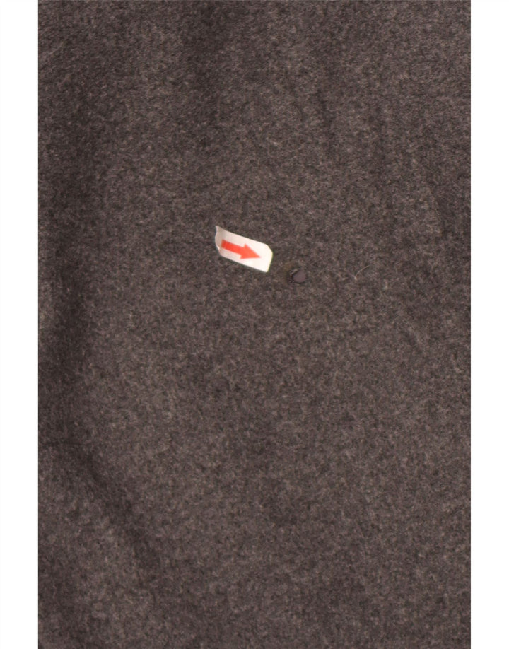 Zara Zweireihiger Damenmantel UK 14 Mittelgraues Polyester