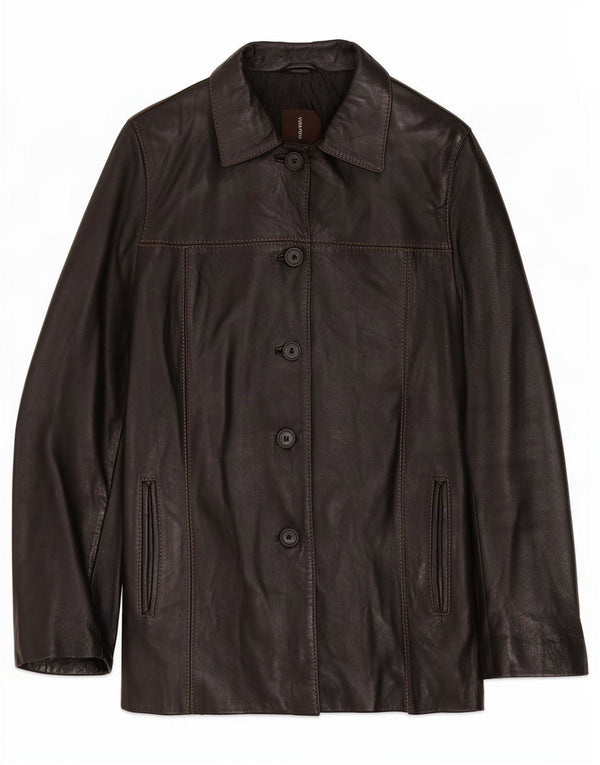 Conbipel Damen Lederjacke IT 42 Medium Schwarz