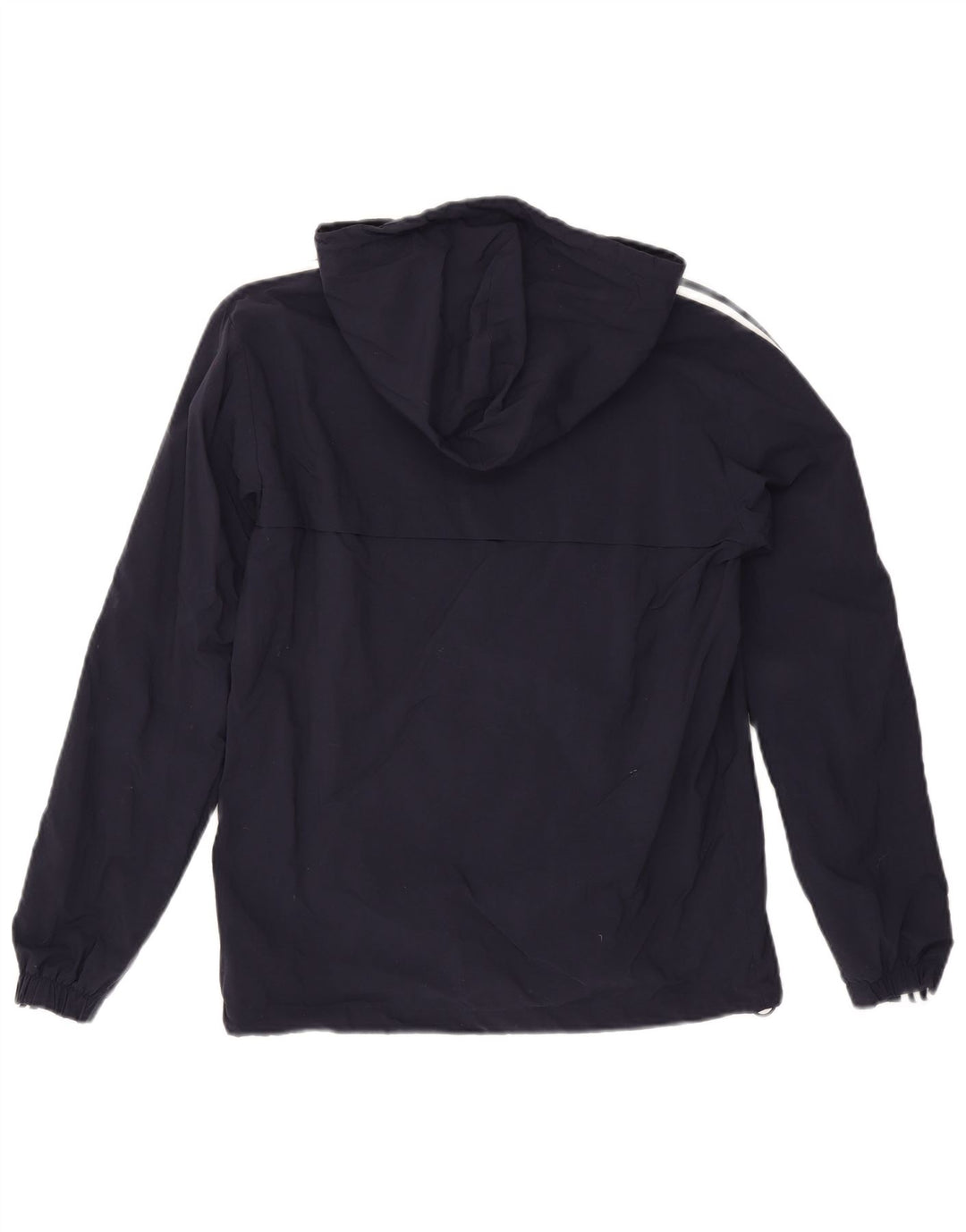 Adidas Herren-Regenjacke mit Reißverschluss und Kapuze, UK 36, klein, marineblaues Nylon