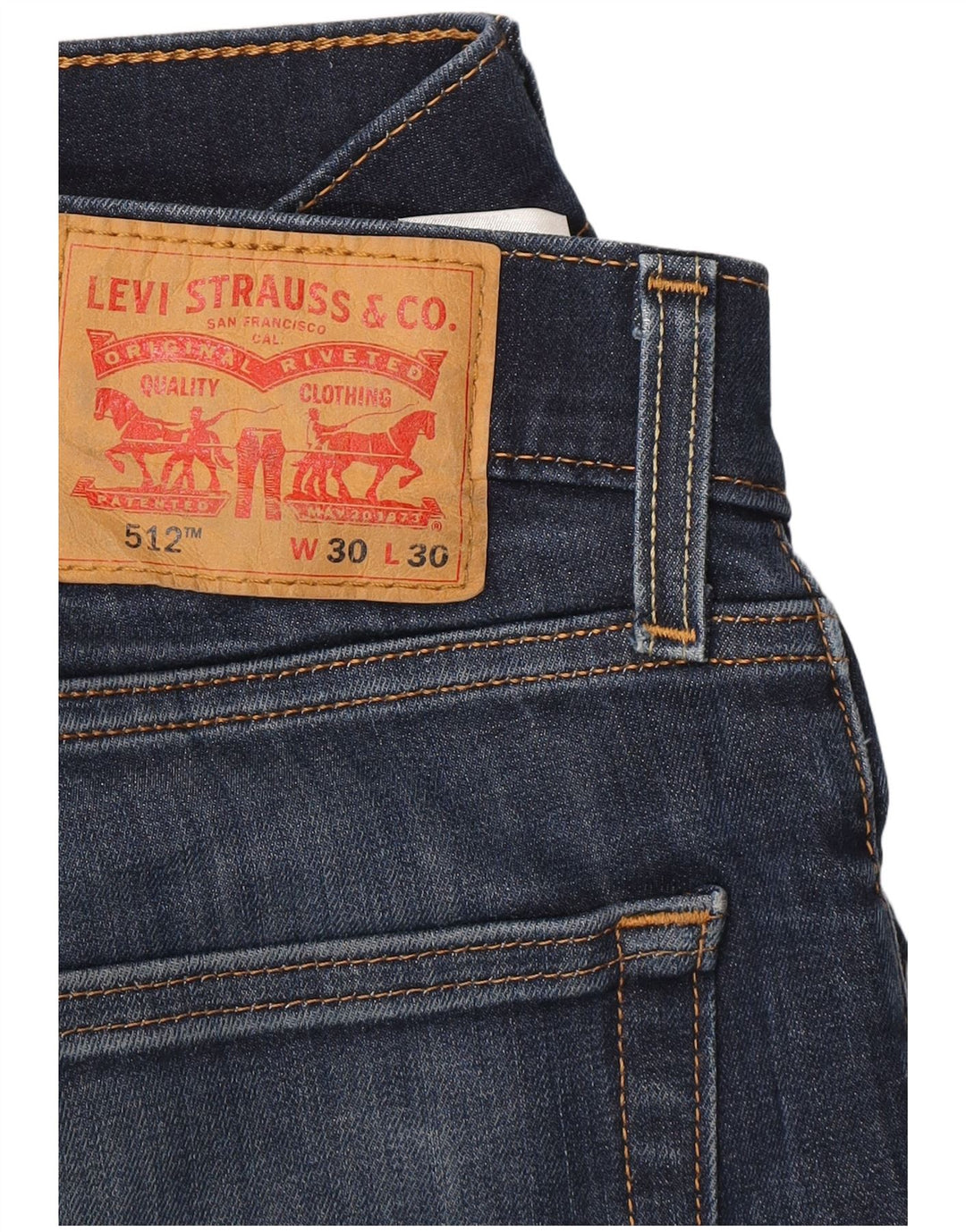 Levi's Herren 512 Slim Tapered Jeans W30 L30 Blaue Baumwolle
