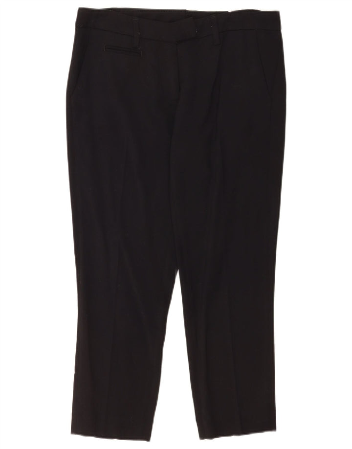 Dondup Damen Crop Suit Hose W30 L24 Schwarze Viskose