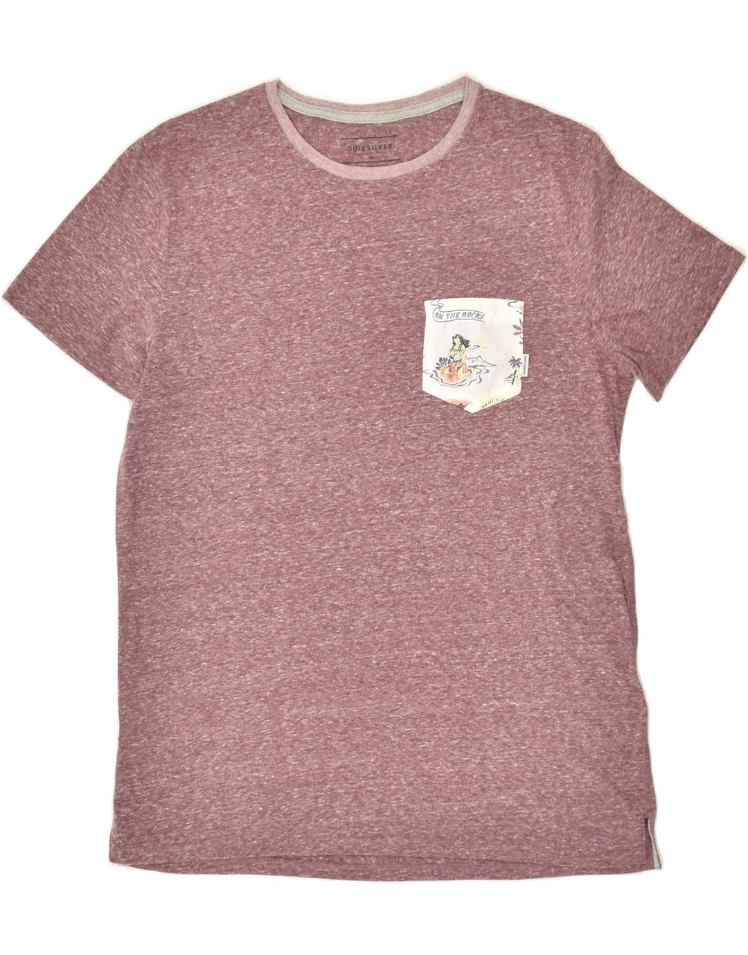 QUIKSILVER Mens T-Shirt Top Small Brown Polyester | Vintage Quiksilver | Thrift | Second-Hand Quiksilver | Used Clothing | Messina Hembry 