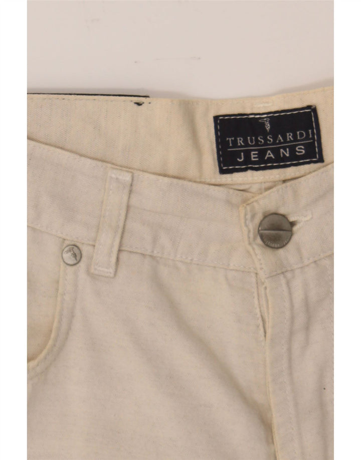 TRUSSARDI JEANS Mens Casual Shorts W30 Medium  Beige Cotton Vintage Trussardi Jeans and Second-Hand Trussardi Jeans from Messina Hembry 