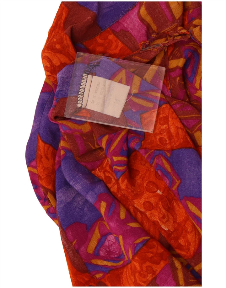 Vintage Damen Kurzarm-Hemdbluse UK 18 XL Mehrfarbiges Patchwork