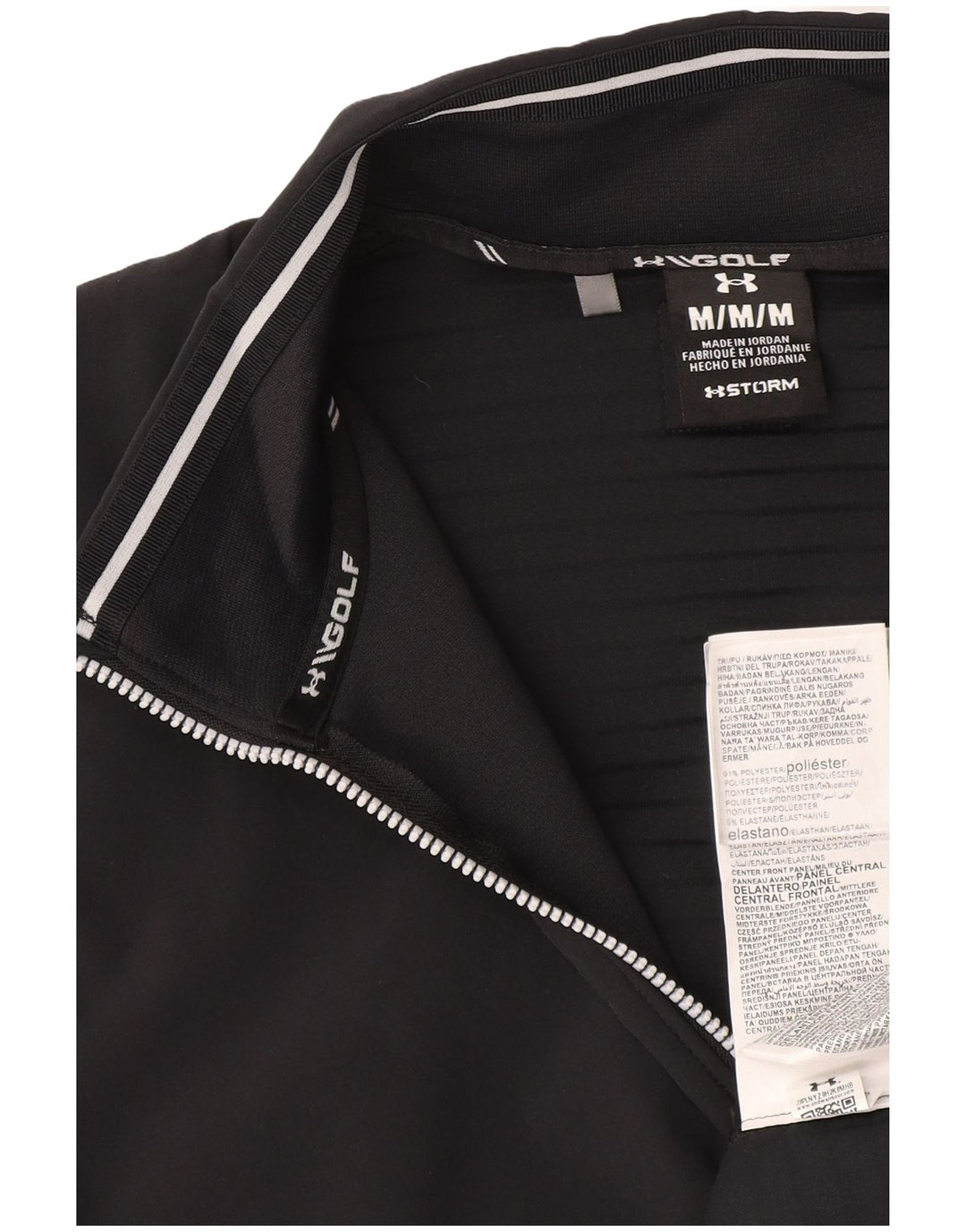 Under Armour Herren-Sweatshirt mit Reißverschluss am Hals, Mittelschwarzes Polyester