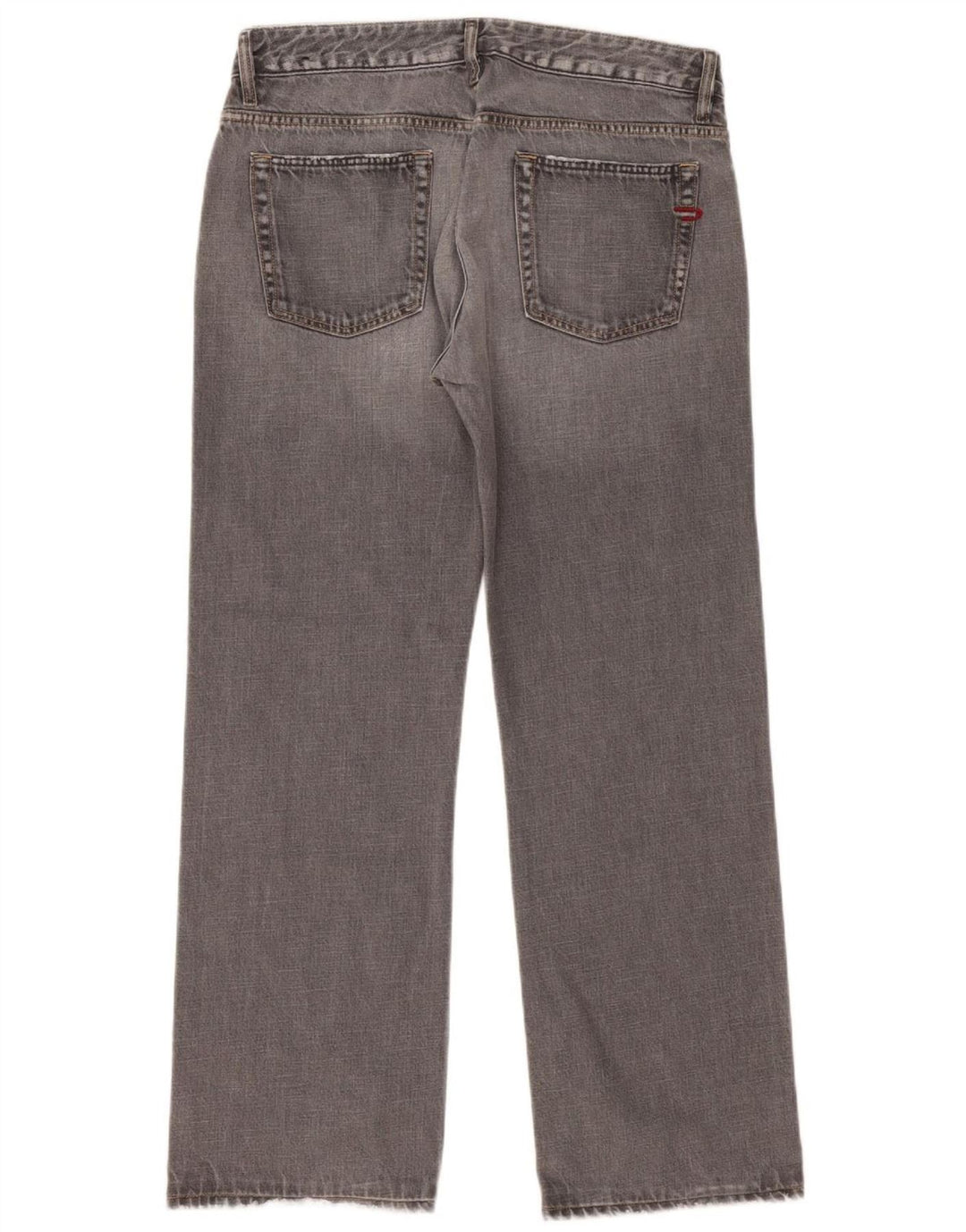 Diesel Damen Straight Jeans W34 L31 Graue Baumwolle